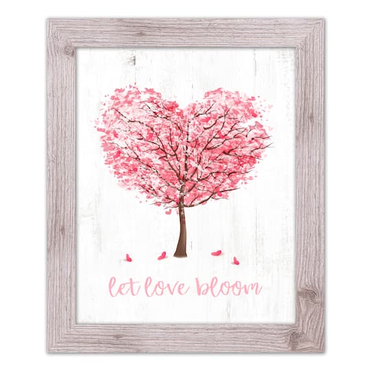 Blooming Love Tree 16" x 20" Western White Framed Print